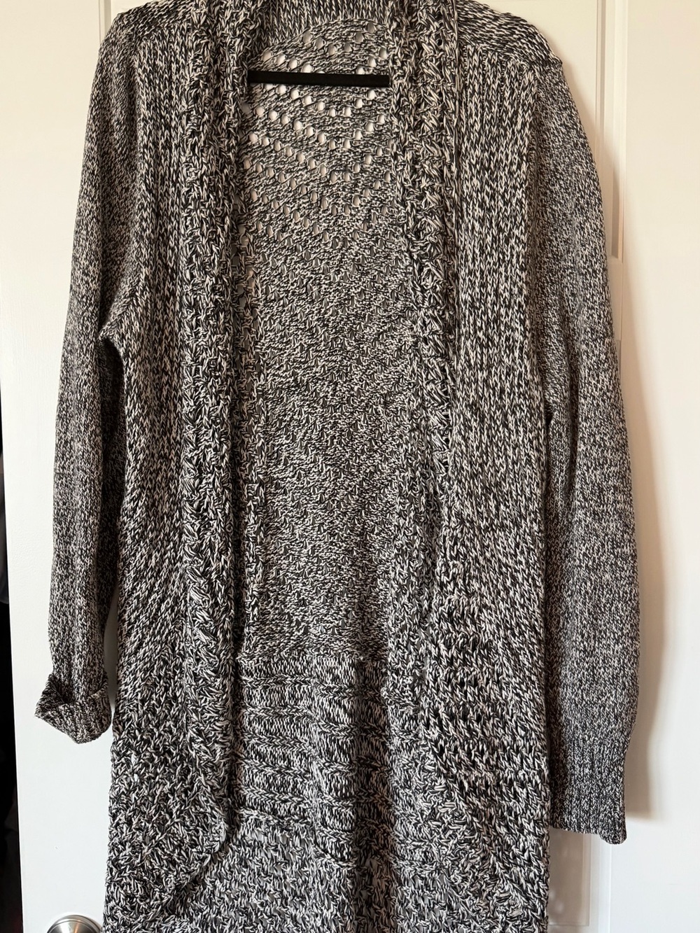 Eddie Bauer Cozy Open-Front Women's Sweater Cardigan - Gray Marled